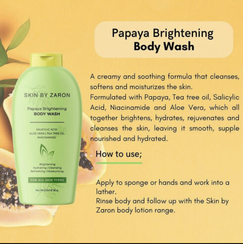 Skin by zaron papaya body wash