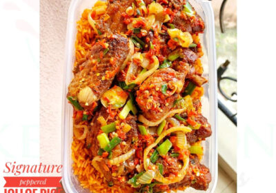Party jollof Rice with beef